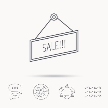 Satılık simgesi. Reklam banner etiket işareti.