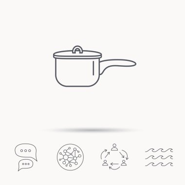 Tencere simgesi. Pişirme pan veya pot işareti.