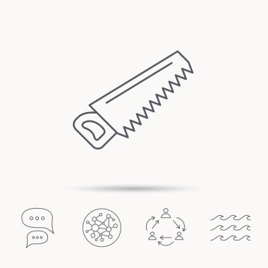 Simge gördüm. Marangozluk ekipman işareti.