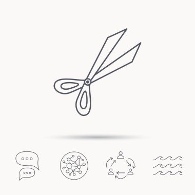 Bahçe makası simgesi. Secateurs işareti aracı.