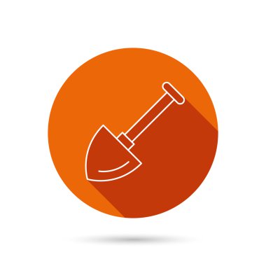 Kürek simgesi. Bahçe ekipman işareti.