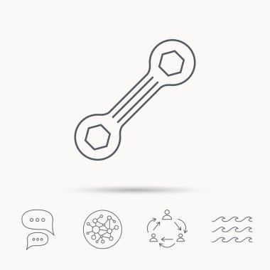 Anahtar aracı simgesini. Tamir servisi işareti.