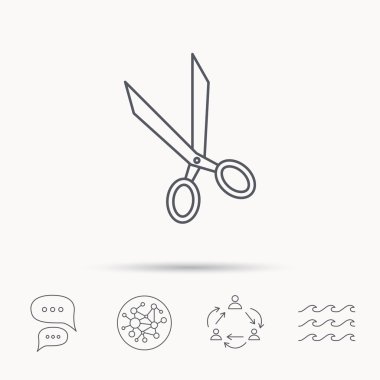 Terzi makas simgesi. Kuaförlük işareti.