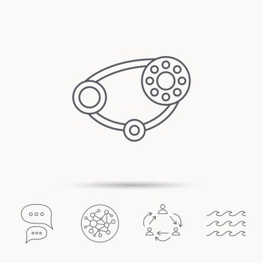 Zamanlama kemer simgesi. Jeneratör kayış işareti.