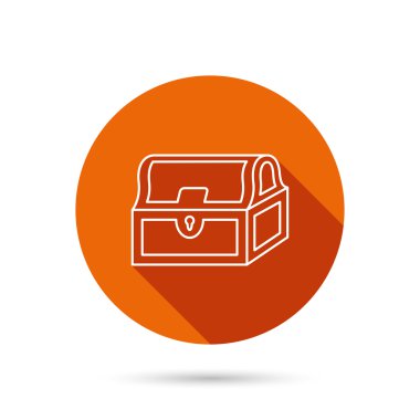 Hazine sandığı simgesi. Korsan hazine işareti.