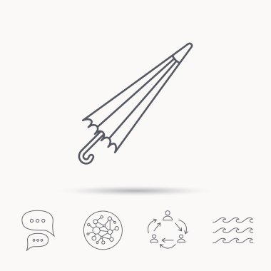 Şemsiye simgesi. Su koruma işareti.