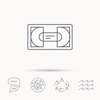 Video kaset simgesi. VHS kaset işareti.