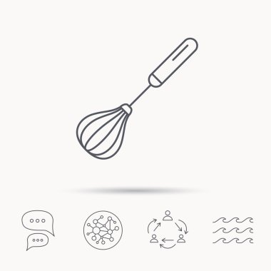 Çırpma teli simgesi. Mutfak aracı işareti.