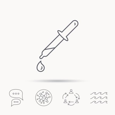 Pipet simgesi. Laboratuvar analiz işareti.