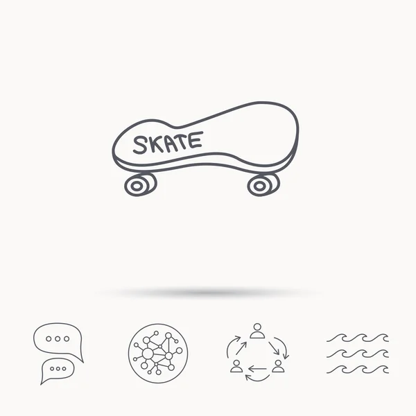 Skateboard-ikonen. Skridskoåkning sport tecken. — Stock vektor