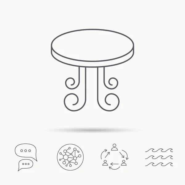 Вінтажний значок столу. Вивіска столу для меблів . — стоковий вектор