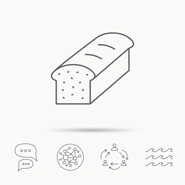 Icono del brindis. Signo de pan rebanado . — Vector de stock