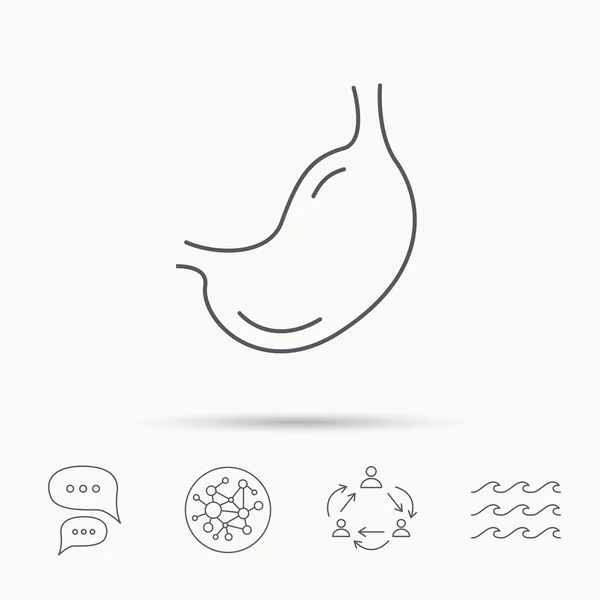 Icône d'estomac. Gastroscopie signe de santé . — Image vectorielle