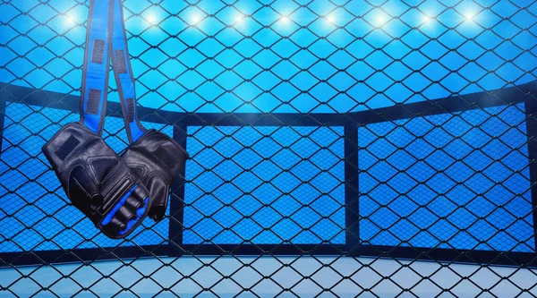 Mma Gloves Cage Poster Design — Stock Photo, Image