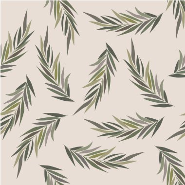 Palmiye yaprakları ile botanik kusursuz desen. Kumaş ya da kağıda yazdırmak için uygun.