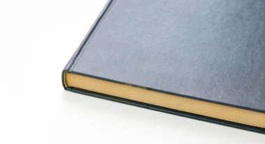 closeup mavi kitap beyaz arka plan üzerinde