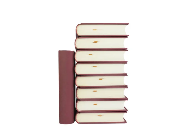 Isolated Stack Hardcover Books White Background Design — Stock Photo, Image