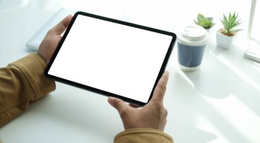 Boşluk Ekran Kavramını Kopyala İşletmesi Tablet üzerinde Çalışıyor