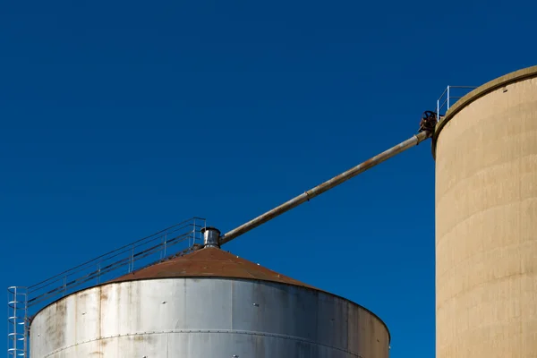Close-up of silos on Blue Sky 2 — Stock Photo, Image