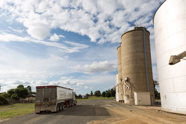 Steel grain Silos — Stock Photo, Image