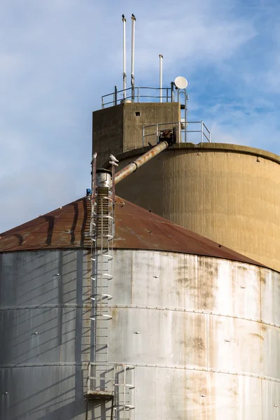 Steel grain Silos — Stock Photo, Image