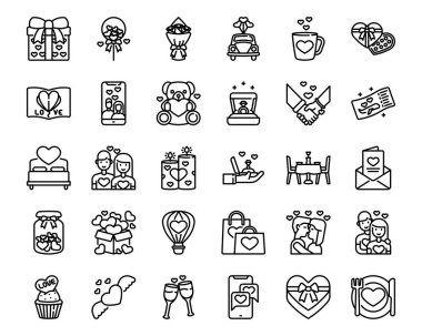 Sevgililer Günü ana hatları simgesi ve web sitesi, uygulama simgesi