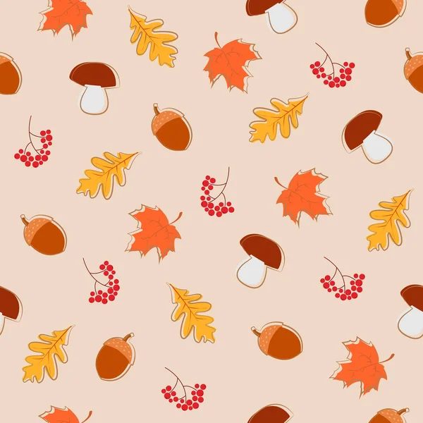 Seamless Autumn Pattern Fabric Swatches Texture Textiles Packaging Wrapping Paper — Stock Vector