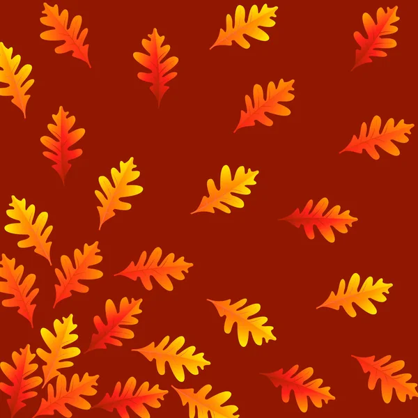 Pozadí Podzimními Dubovými Listy Pro Nákupní Promo Sleva Podzimního Obchodu — Stockový vektor