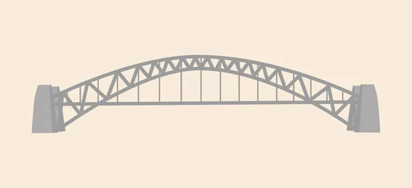 Bej Arkaplanda Sydney Köprüsü — Stok Vektör