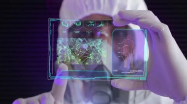 Tablet bir DNA'ın yapısını analiz bilim adamı