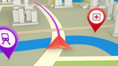 GPS navigasyon kavramı.