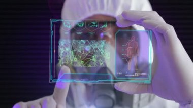 Tablet bir DNA'ın yapısını analiz bilim adamı