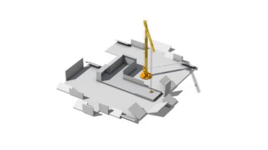 bir fabrika bina vinç