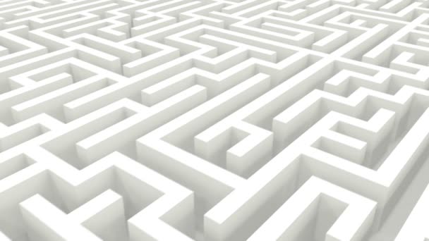 Caméra survole labyrinthe sans fin 