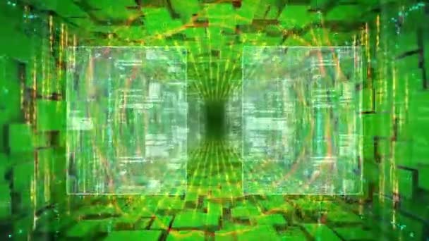 caméra se déplaçant dans le tunnel technologique 