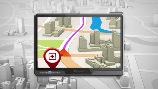 GPS navigatie concept — Stockvideo