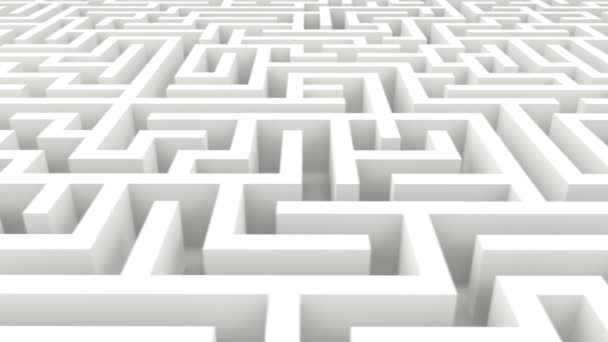 Caméra survole labyrinthe sans fin 