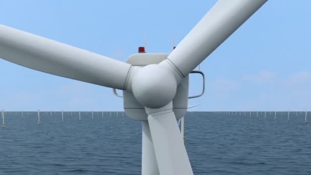 Offshore windpark — Stockvideo