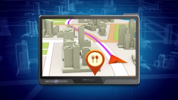 Concept de navigation GPS — Video