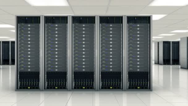 Animation von Rack-Servern im Rechenzentrum
