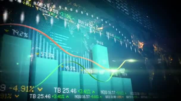 Animação de gráficos de barras — Vídeo de Stock