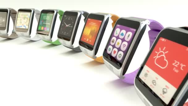 Smartwatches bewegen sich im Kreis — Stockvideo