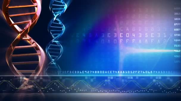 Animering av Dna strand — Stockvideo