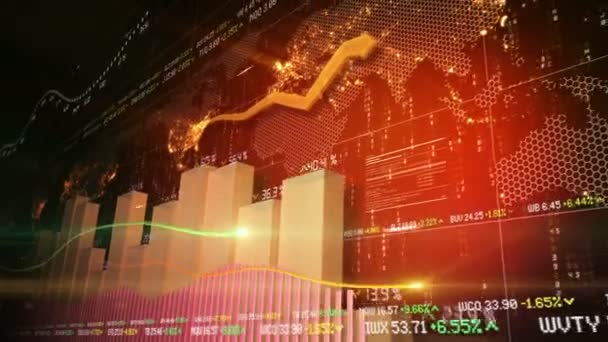 Stock market animation — Stock Video