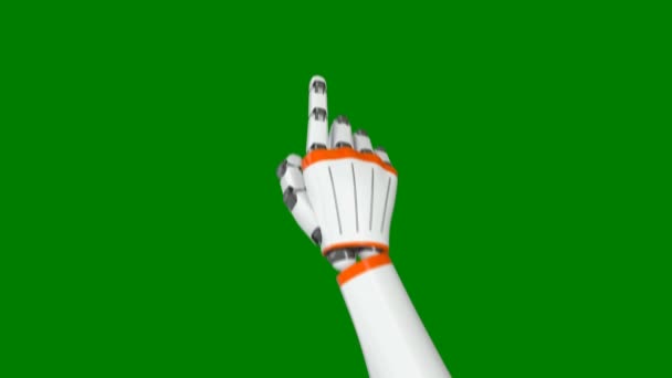 Gesti diversi di una mano robotica — Video Stock