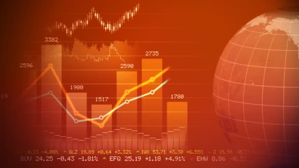 Conceito de mercado de ações — Vídeo de Stock