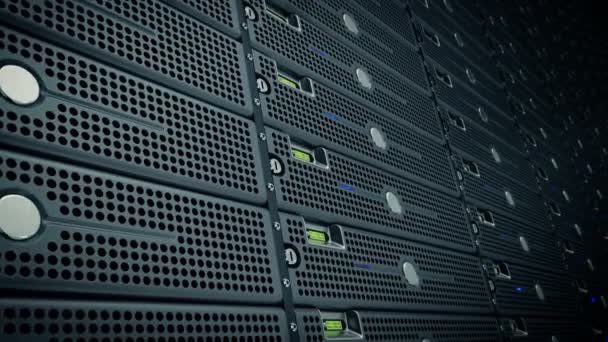 Animazione di server rack in data center — Video Stock