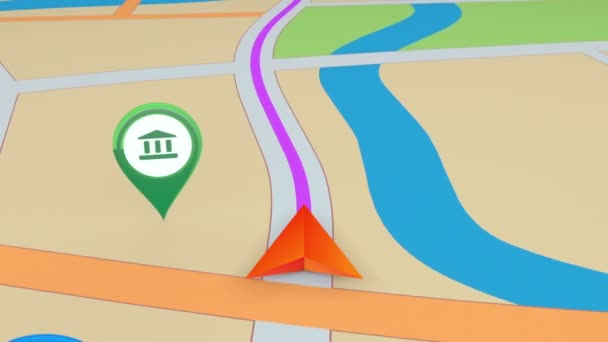 GPS navigatie concept — Stockvideo