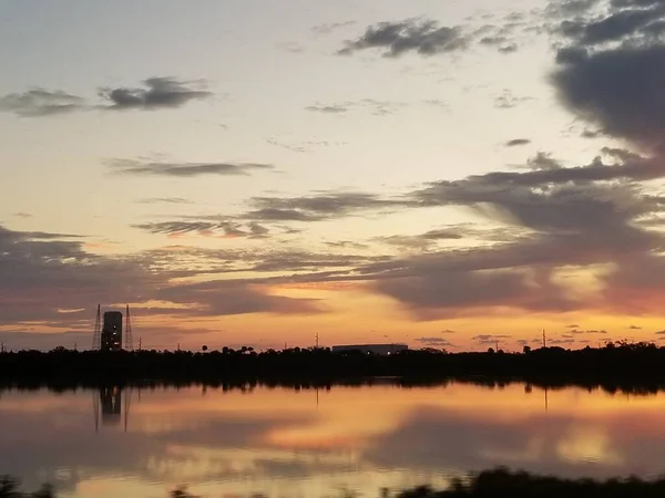 Vif Estação Espacial Cape Canaveral Pôr Sol — Fotografia de Stock