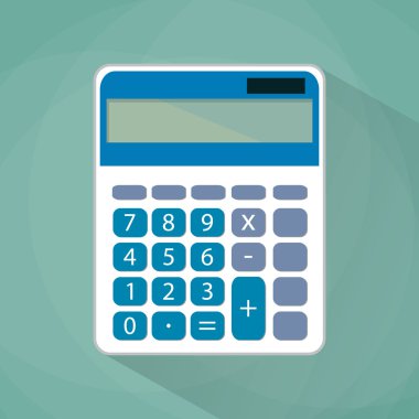 Hesap makinesi düz illüstrasyon.